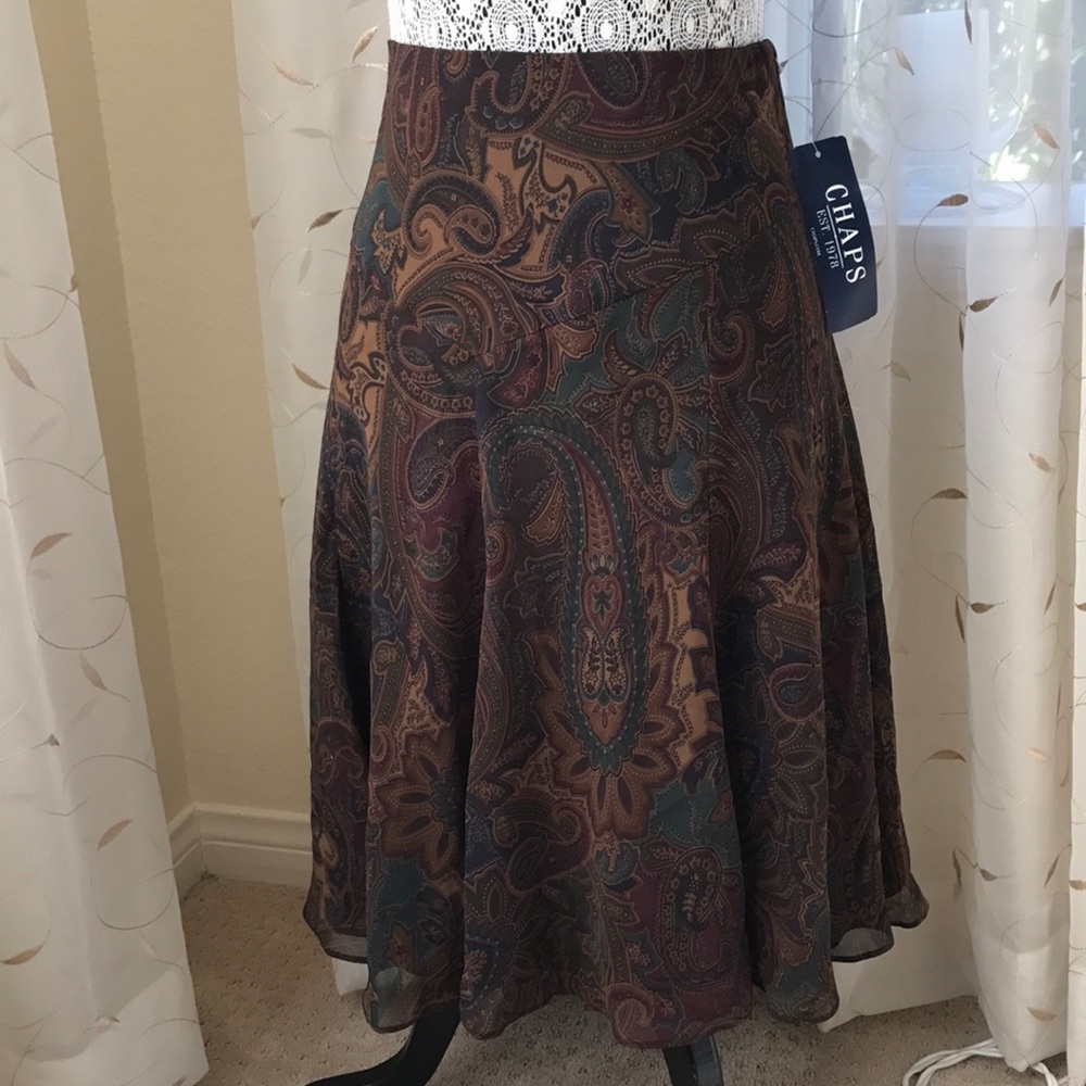 Chaps ( Ralph Lauren ) "OakStreet" paisley skirt